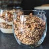 Homemade granola in a glass